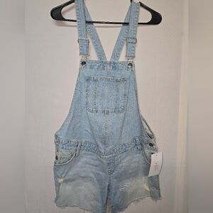 Isabel Maternity by Ingrid & Isabel Light Blue Denim Overalls